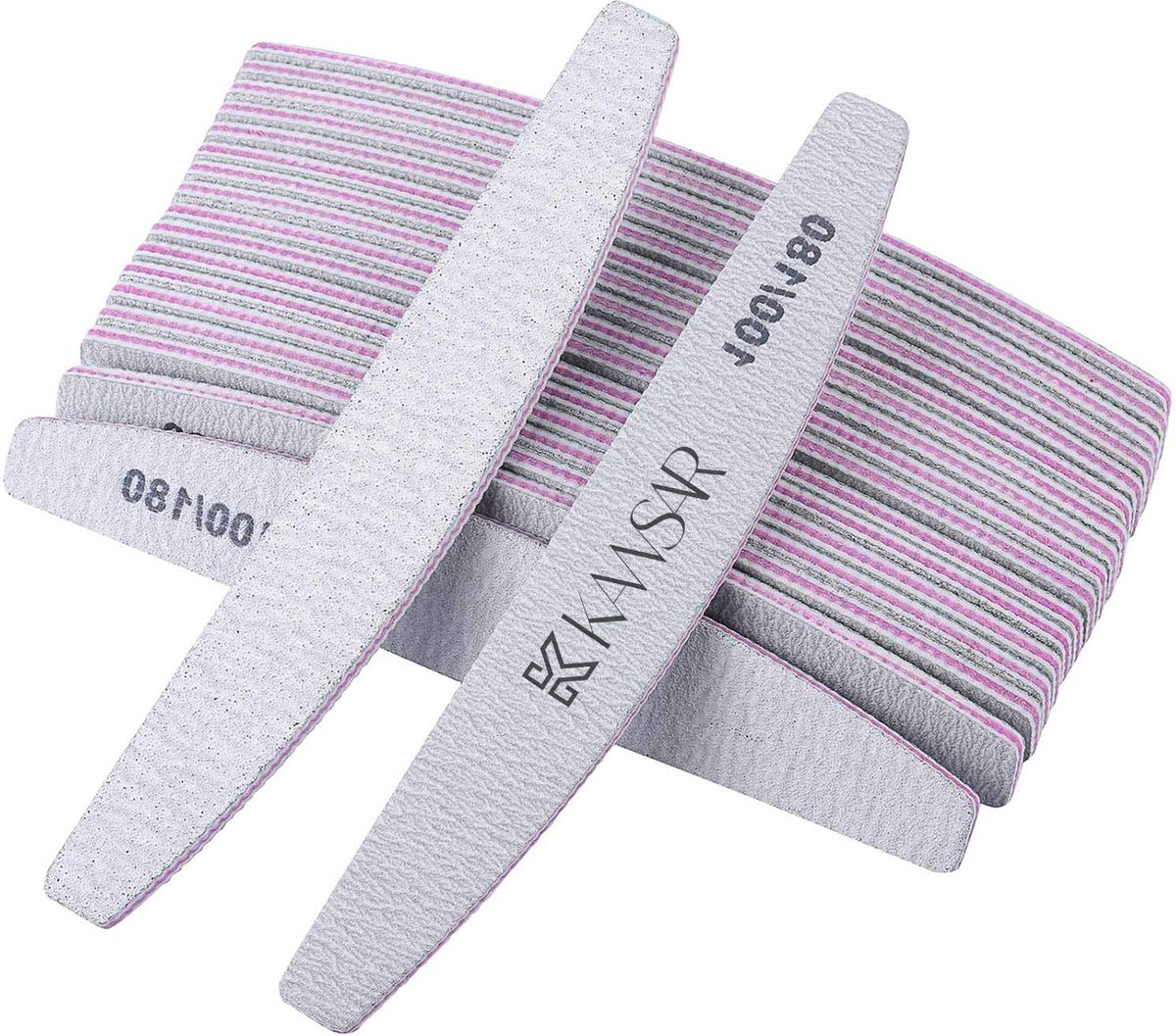 Goedkoopste 25x Nagelvijlen - Moonvijl premium kwalitiet | Nail Art | Nepnagels | Nagel vijl Set 100/180 - 25 stuks