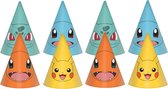 Amscan Chapeaux de fête à thème Pokémon - 16x - papier - H16 cm