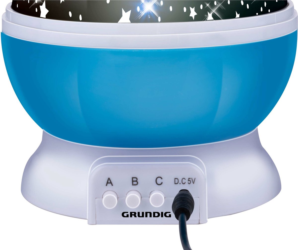 Grundig Nachtlamp sterren projector - 3 standen - 360 graden - galaxy projector sterrenhemel - blauw – foto 4