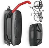 Draaibare fietswandhouder, verticale fietsstandaard, fietshouder, wand voor de garage, MTB & racefiets (rood, 1 verpakking)