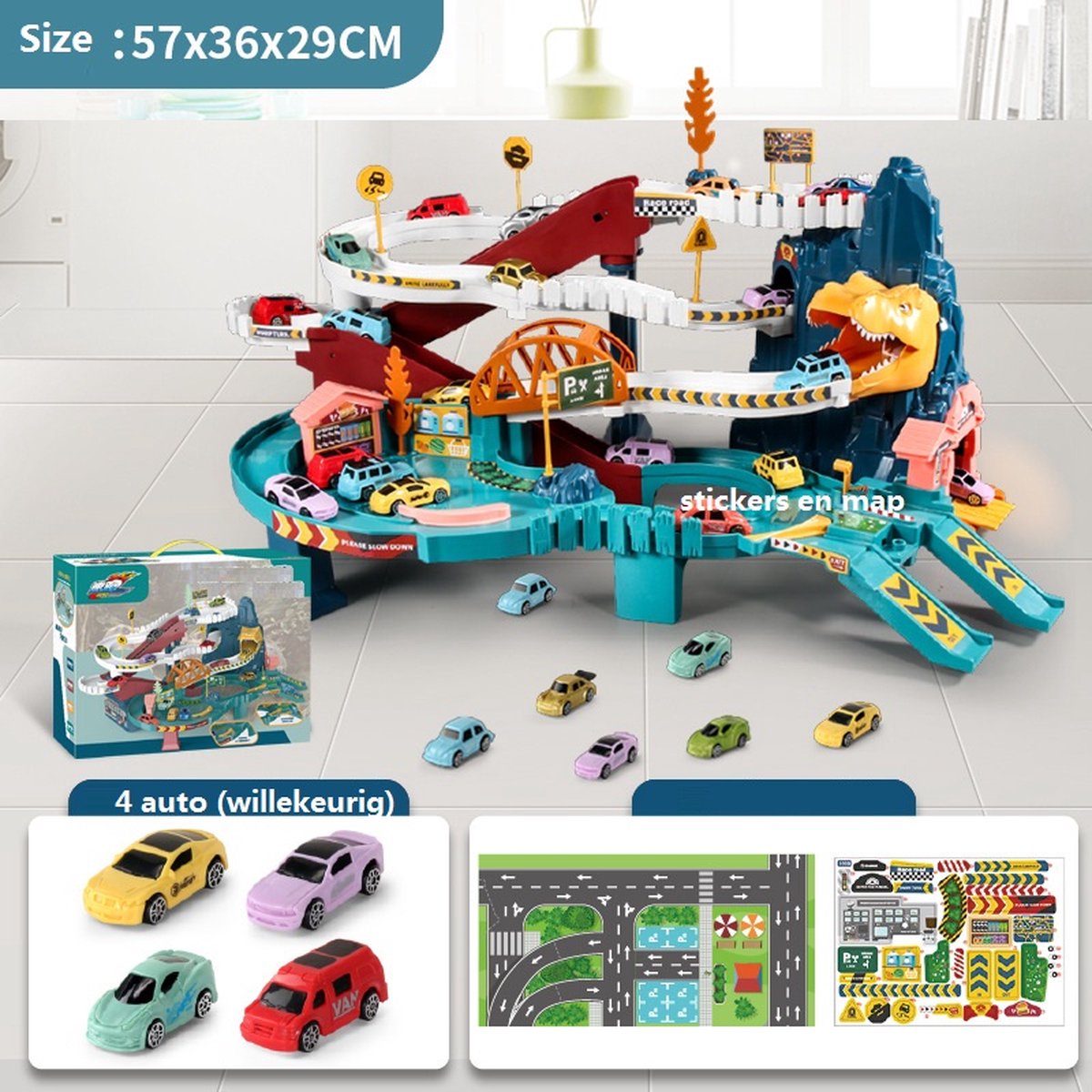 Kawaii dinosaurus met bladeren Kleurplaat - Kinderen Kleurplaat