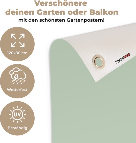 Tuinposter 120x80 cm - Tuindecoratie - Quote - Ons stekkie - Groen - Tekst - Hart - Poster voor in de tuin - Buiten decoratie - Schutting tuinschilderij - Wanddecoratie