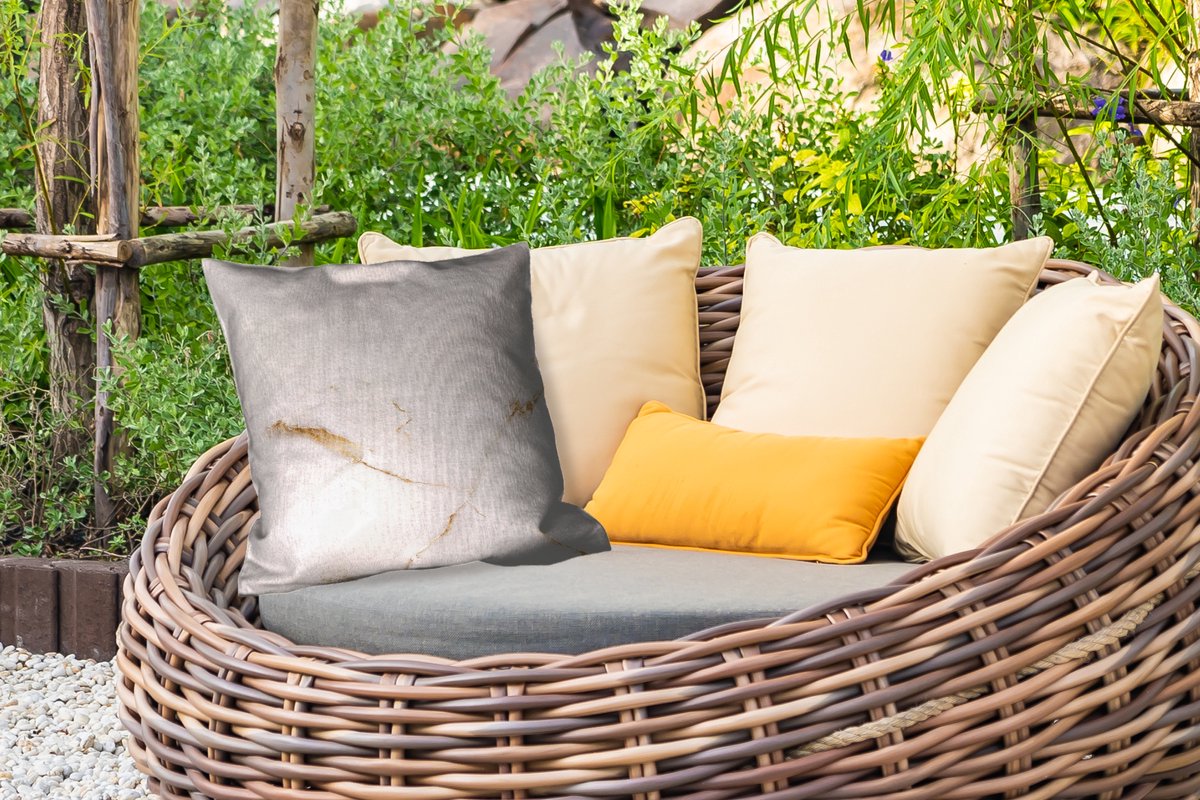 Lot De 2 Housses Coussin 40x40 Blanc Et Or En Velours Doux Printemps Marbre Abstrait Géométrique Lavable - Maison