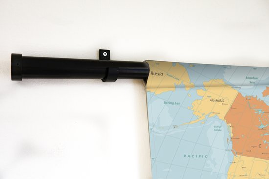 Tapisserie - Tapisserie - Carte du Wereldkaart - Couleurs - Atlas - 120x80 cm - Tapisserie