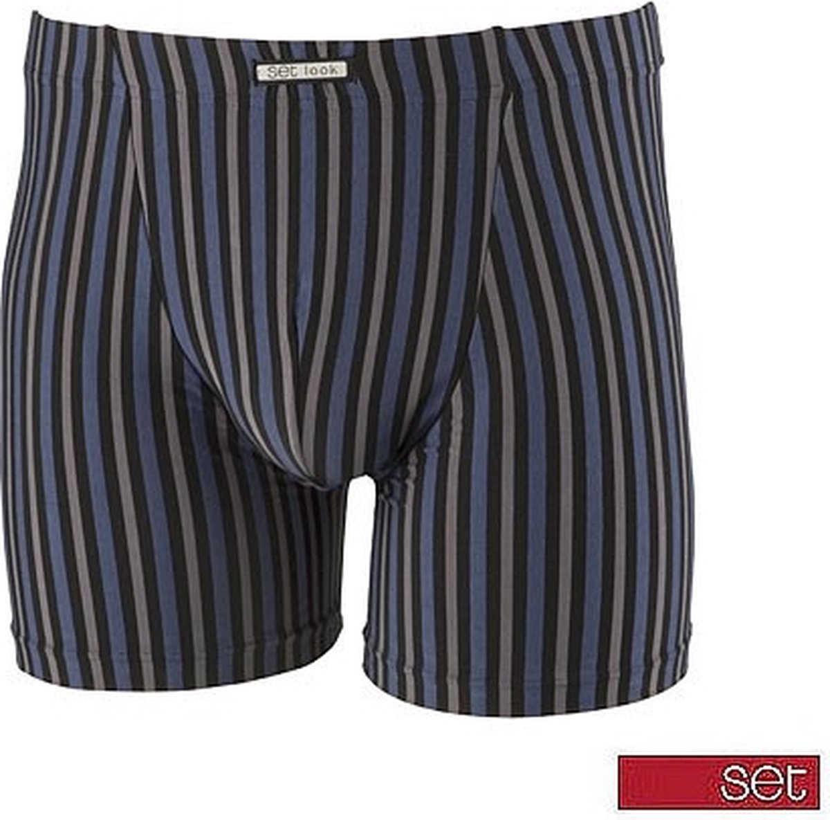 Set Look heren boxershort Stripe - 17533 - M - Blauw