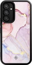 Casimoda® hoesje - Geschikt voor Samsung Galaxy A54 - Marmer roze paars - Zwart TPU Backcover - Marmer - Paars