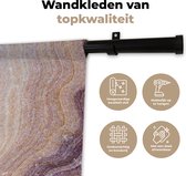 Wandkleed - Wanddoek - Marmer - Textuur - Zandsteen - Goud - Marmerlook - 120x180 cm - Wandtapijt
