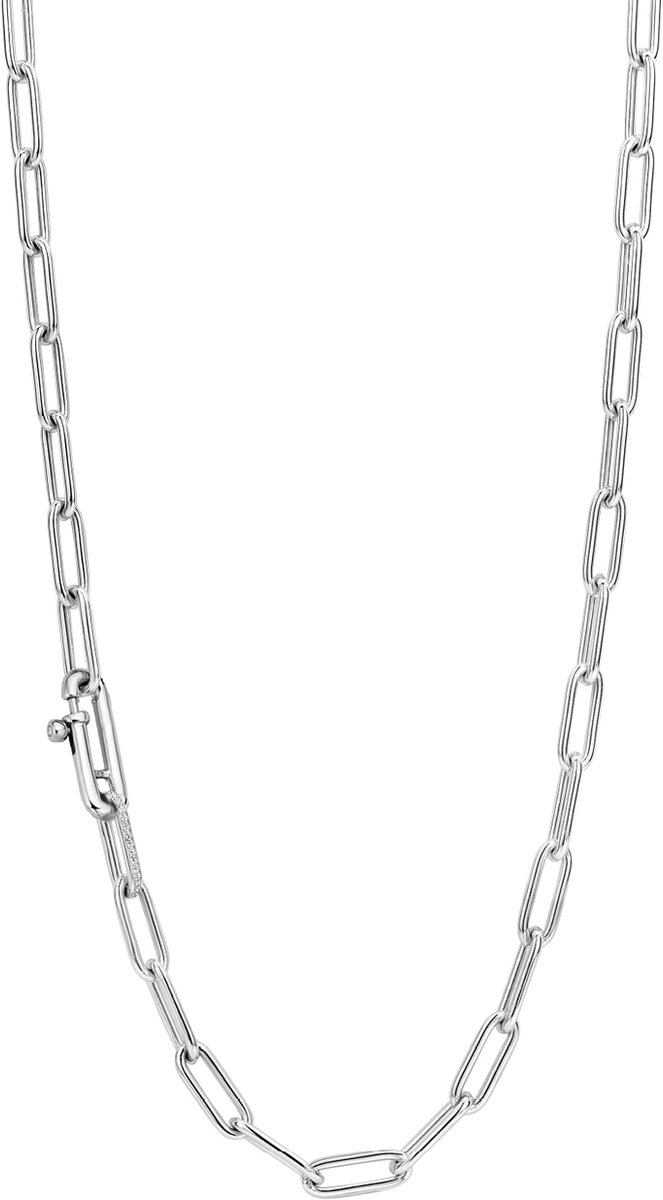 TI SENTO Dames Ketting - 925 zilver - Zirconia wit - Maat 48 - 3947ZI