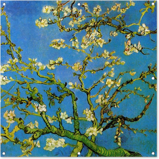 Tuindoek Amandelbloesem - Vincent van Gogh - 100x100 cm