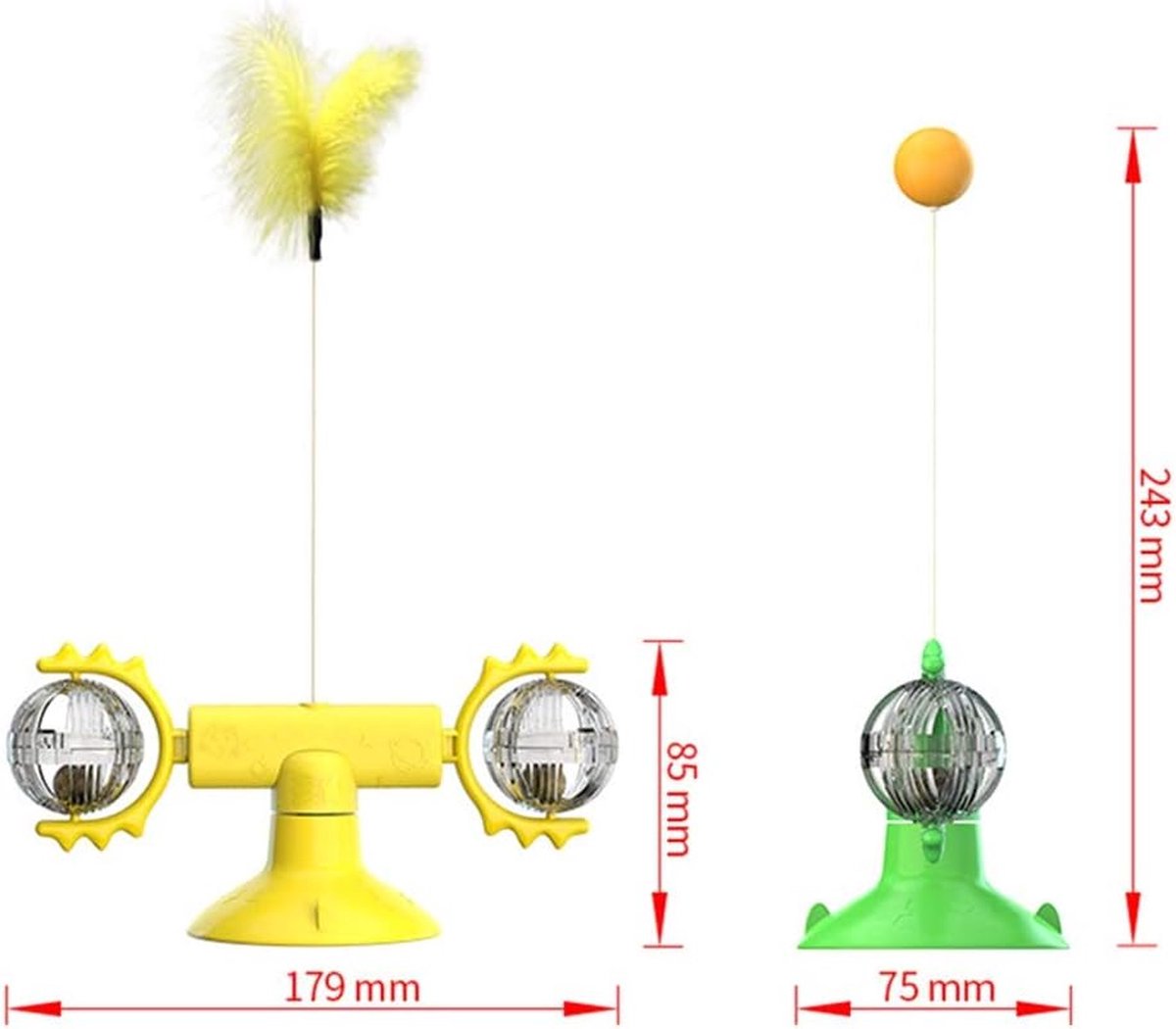 Pawaboo Jouet Électronique pour Chat, [2-en-1] Jouet Rotatif Interactif
