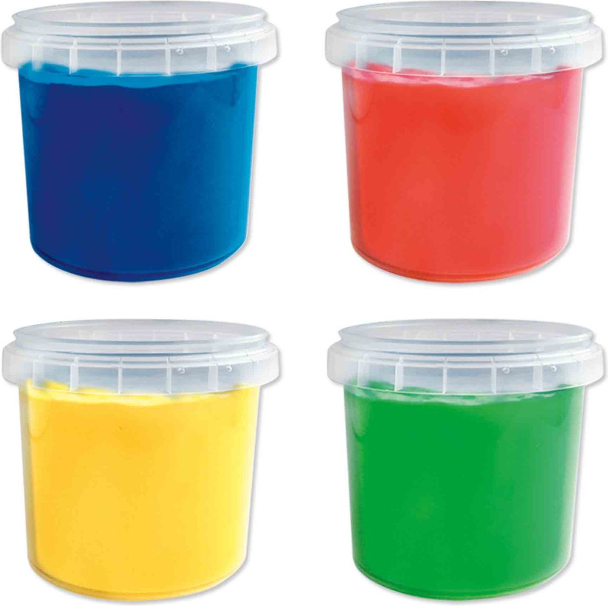 SES Creative Vingerverf - Primaire Kleuren - Vanaf 2 Jaar - 4 x 110 ml - Knutselen - Glutenvrij - Schoencadeautjes Sinterklaas — afbeelding 2