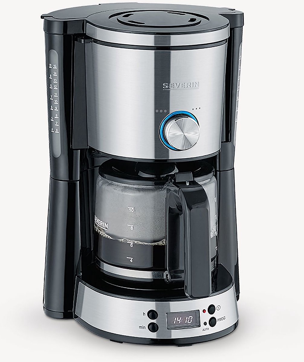 Severin KA 4826 Timer Filter-koffiezetapparaat RVS/Zwart
