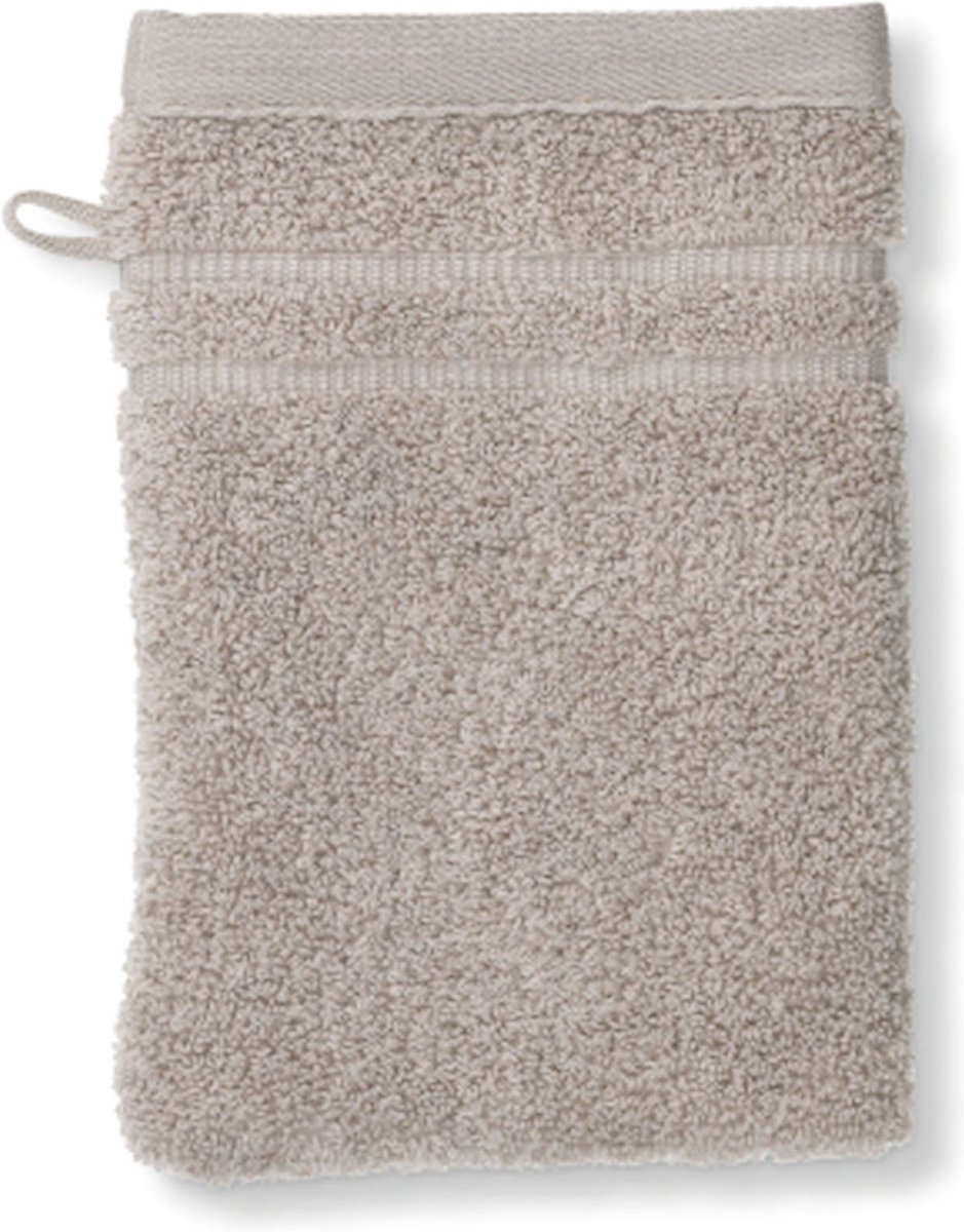 Washandje, Set van 3 Stuks, 15 x 21 cm, Zand Grijs, Katoen - Kela | Leonora