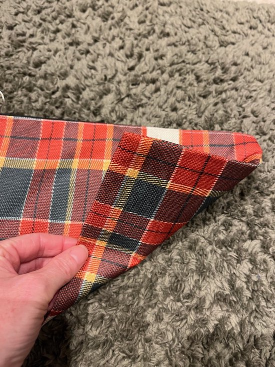 Teckel - trousse - trousse de toilette - trousse de maquillage - sac - lin - blanc - chien - 25x17cm - diamants - or - teckel