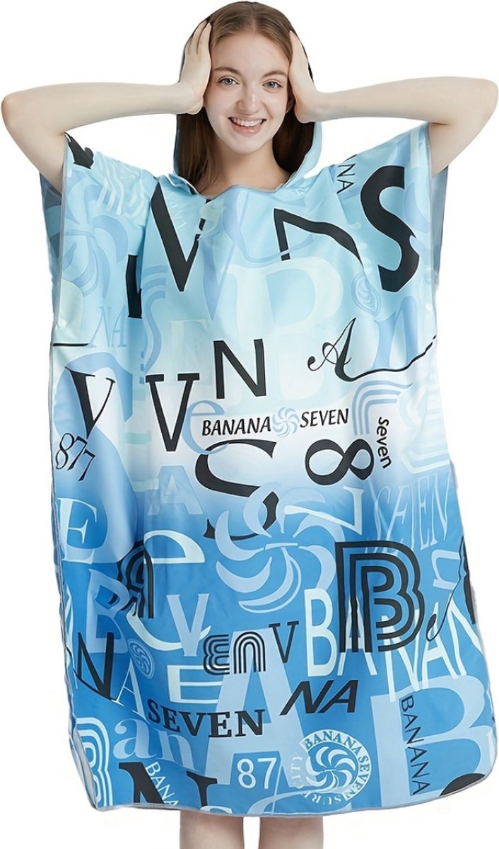 Nivard Surf Poncho Voor Volwassenen - Omkleed Handdoek Zacht - Dames & Heren