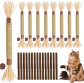 Kauwsticks Voor Katten | 32 Stuks | Speelgoed Voor Het Slijpen Van Tanden Natuurlijk Houten Kattenspeelgoed