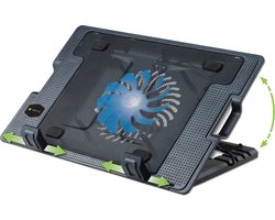 Techly ICOOL-CP12TY laptop cooling pad 43,9 cm (17.3") 1400 RPM Zwart