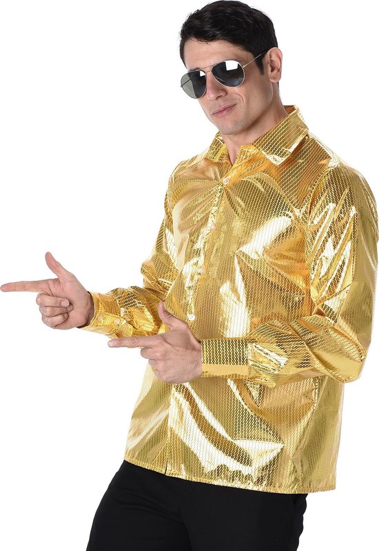 REDSUN - KARNIVAL COSTUMES - Gouden disco blouse voor mannen - M | bol.com