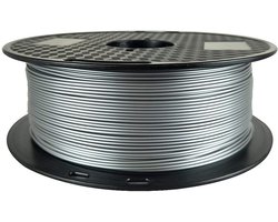 Zilver PETG Filament 1.75 mm 1KG - 3D Printer Filament - 2.0 Lbs Spoel - 3D Printing Materiaal - Geschikt voor Meest FDM 3D Printers - CC3D Metalen Metallic PLA Zilver Kleur