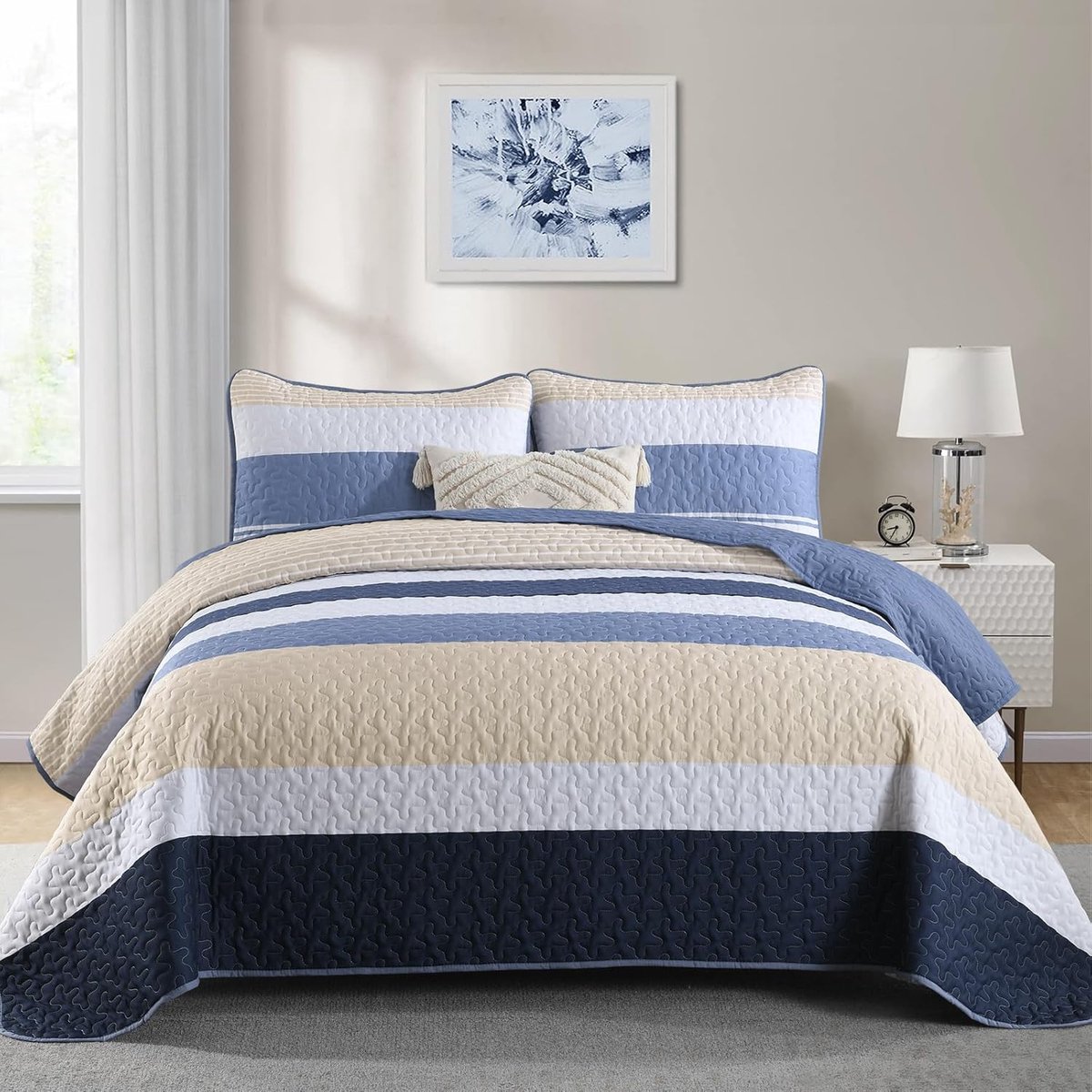 Image of 3-delige sprei set - multifunctioneel - 1 stuk - polyester - 220 x 240 cm