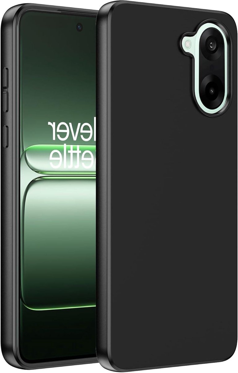 Hoes voor Oneplus Nord CE 5 5G - Vloeibare siliconen hoes - Volledige bescherming - Zwart - Schokbestendig - Krasbestendig
