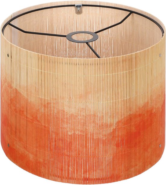 Abat-jour en bambou à motif dégradé aquarelle européen E27 , suspension et lampe de table pour décoration intérieure, 81 x 30 x 81 cm