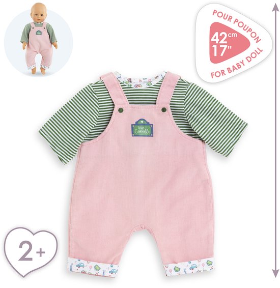 Corolle poppenkleding babypop 42cm - T-shirt en overall - kleurrijke outfit. van Merkloos — afbeelding 5