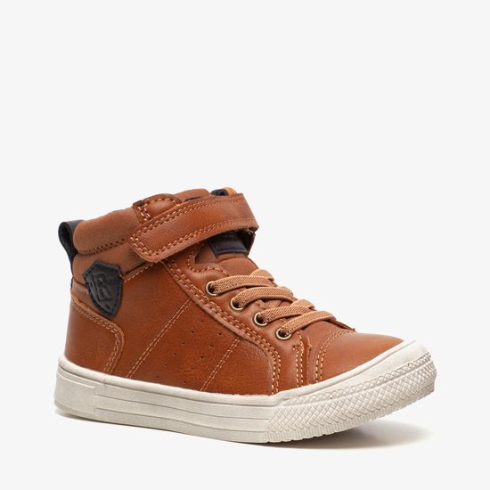 Blue Box hoge jongens sneakers cognac - Maat 27 - Uitneembare zool
