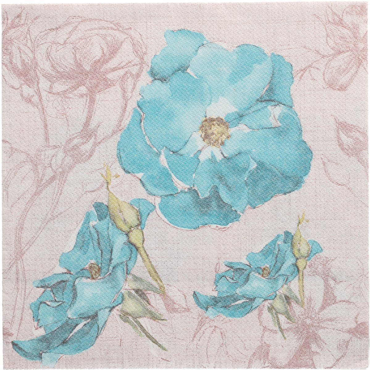 50 Servetten ROYAL Collection 1/4 vouw 40 cm x 40 cm roze Blossom