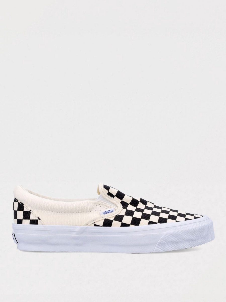 Classic SlipOn Checkerboard Canvas Sneakers Wit