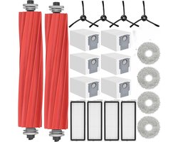 Accessoires voor vegers - Accessoireset - Compatibel met accessoires voor de Roborock Qrevo S/P10 pro/Qrevo Plus vegers - Inclusief 2 hoofdborstels, 6 stofzakken, 4 dweilen, 4 filters en 4 zwarte zijborstels
