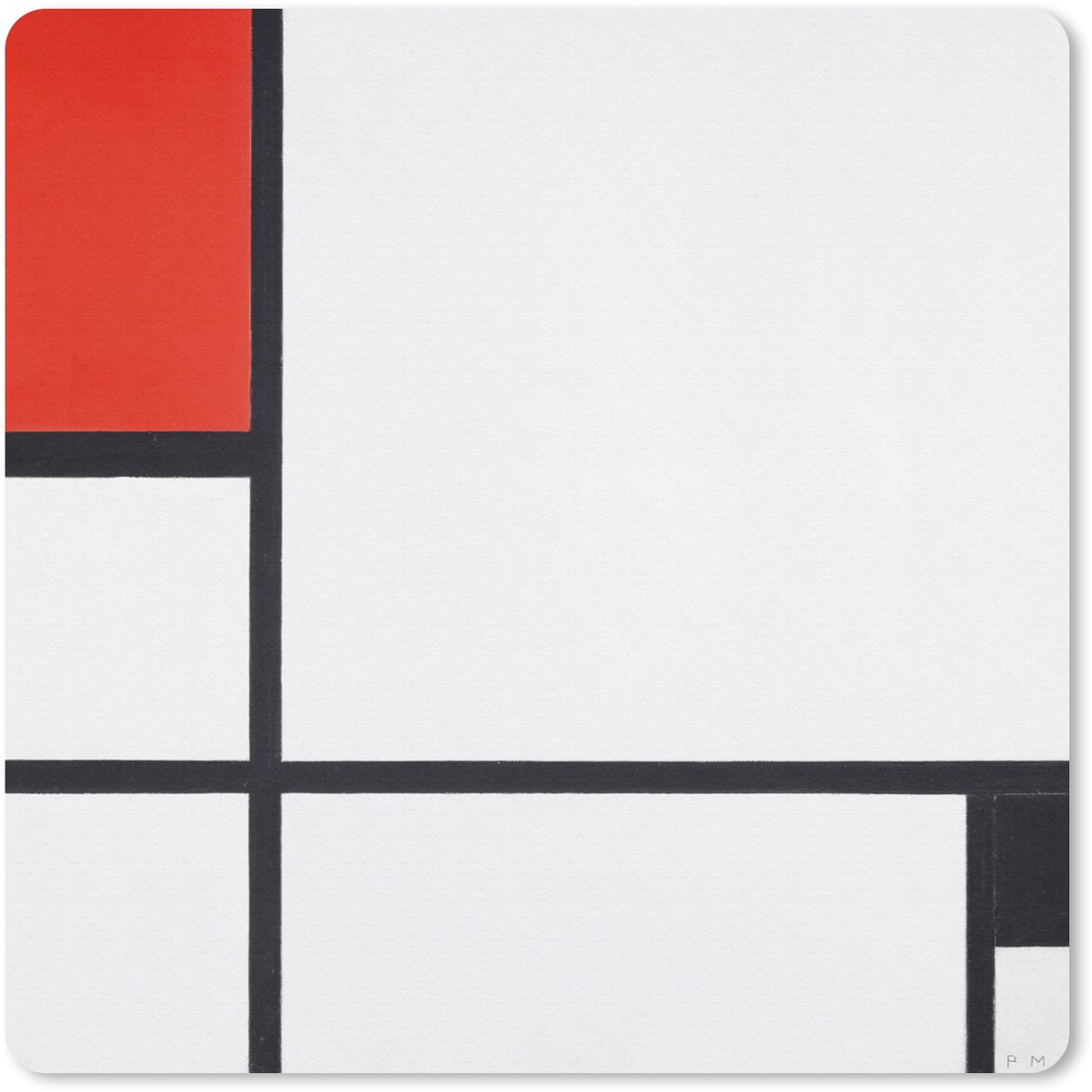 Muismat 30x30 cm - Mousepad Compositie - Piet Mondriaan - Muismatten