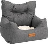 Siège auto pour chien By Cee Cee - Panier auto Premium pour chien - Panier auto avec ceinture de sécurité - Siège auto pour chien - Grijs - Taille M - Petits et moyens Chiens