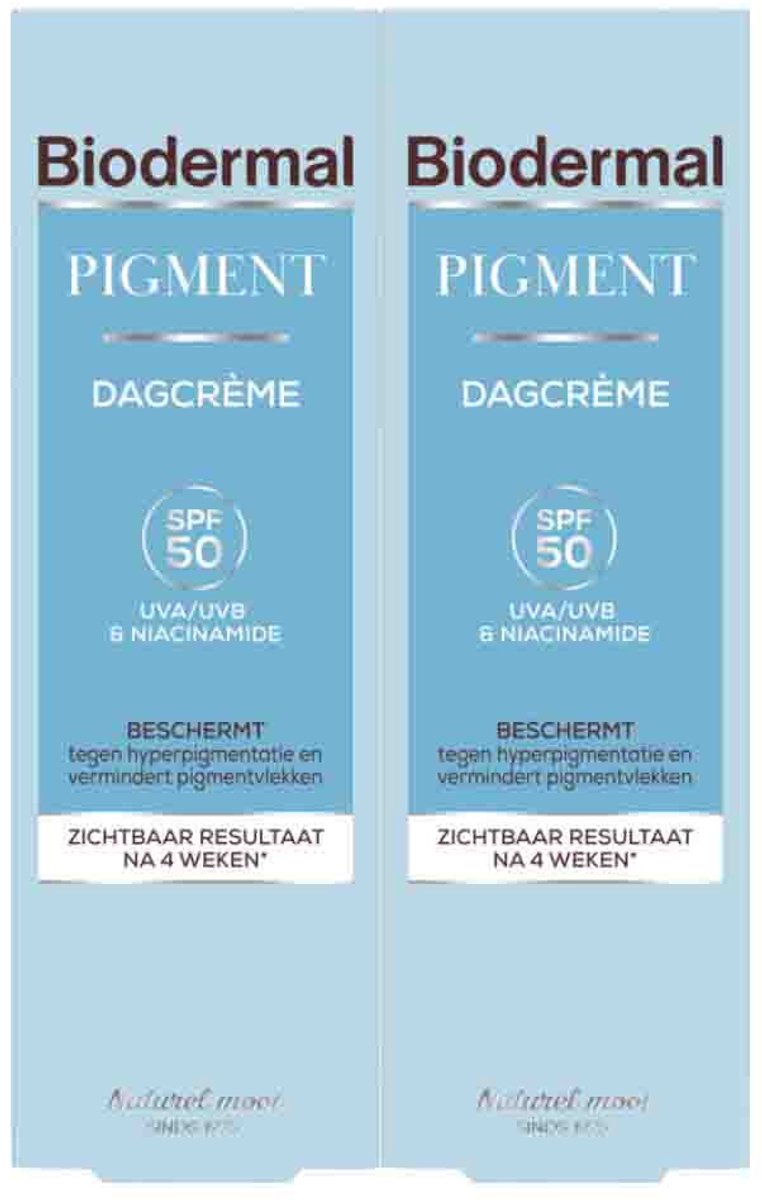 Biodermal Pigment Dagcrème - 2 x 50 ml - Voordeelverpakking