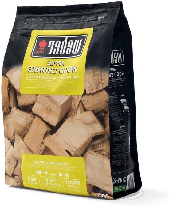 Apple Woodlogs | 1.5kg Bag | Smoking Woodlogs | Barbecue & Smoker Fuel | 100% Natural Woodlogs (17616)