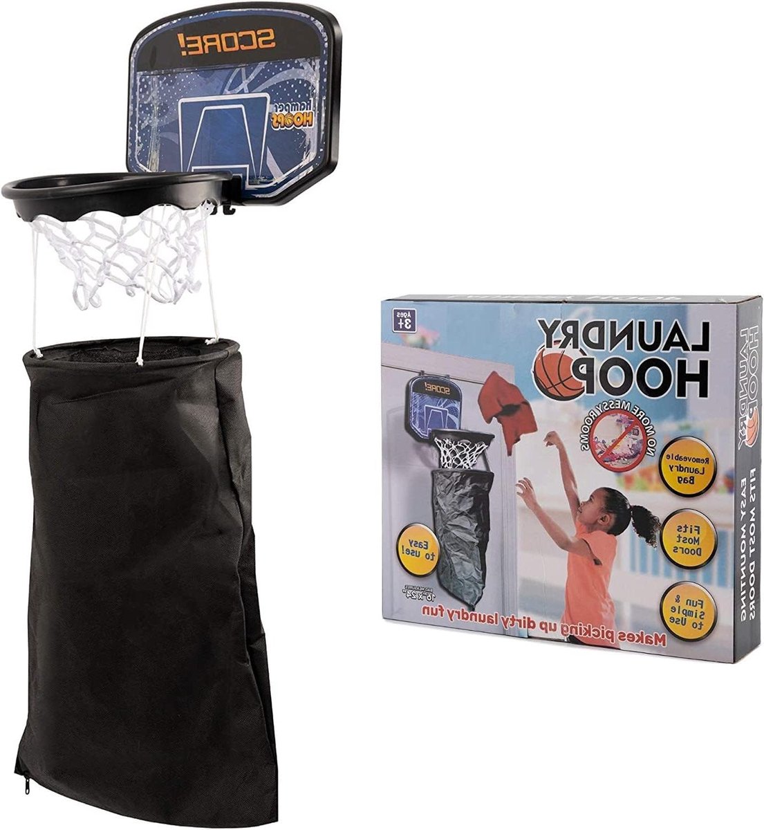 Wasmand mand hoepel basketbal kleding waszak mand deur kamer opbergbak (organiseren en plezier) (CT-LB987) - Copper Top