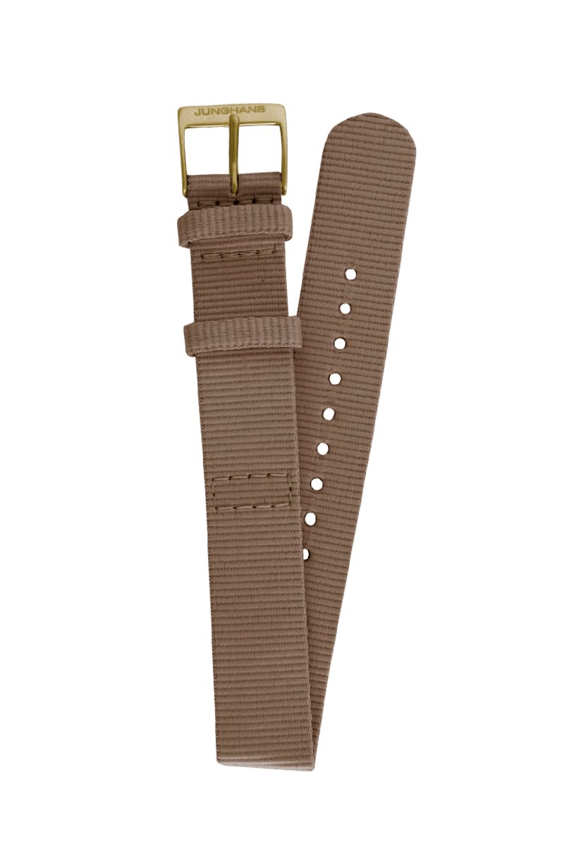 Junghans Max Bill ladies band textiel bruin - horlogeband dames - 17 mm