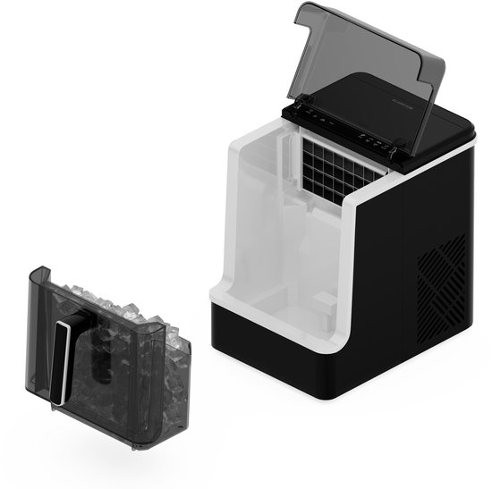 Klarstein IJsblokjesmachine ijsmachine - 23kg/24u, 32 ijsblokjes/17min, roestvrij staal, automatisch reinigen, waterreservoir van 2kg, intuïtieve bediening, waarschuwingen, modern ontwerp, zwart - IJsblokjesmaker - voor Feest van Klarstein — afbeelding 4