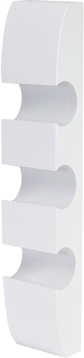 Wijnrek Colmar, flessenrek wandrek houten flessenhouder, voor 3 flessen 54x13x9cm ~ wit