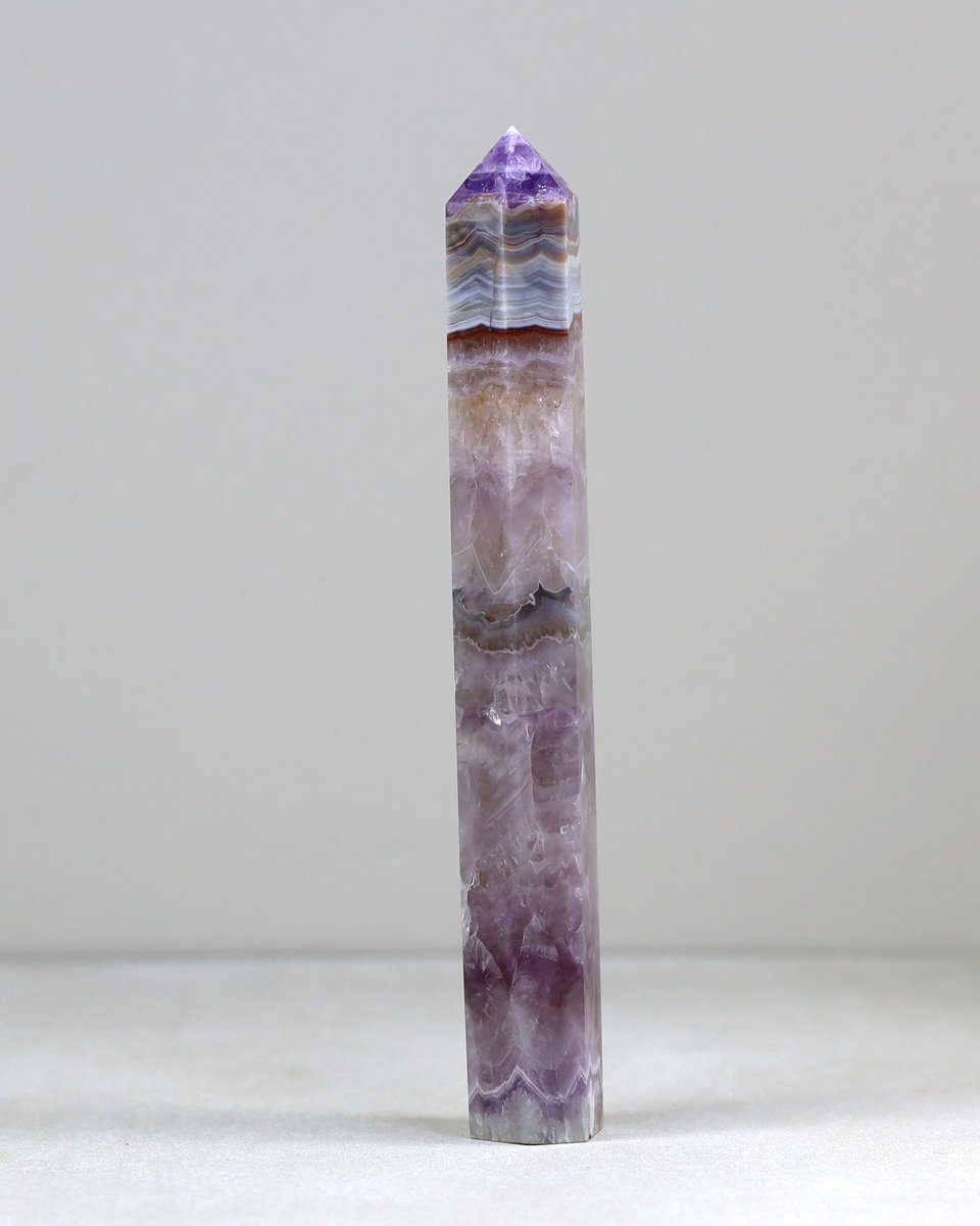 Unique Gemstones - Agaat / Amethist toren - Edelstenen en Mineralen - Kristallen - Spiritualiteit - Woondecoratie