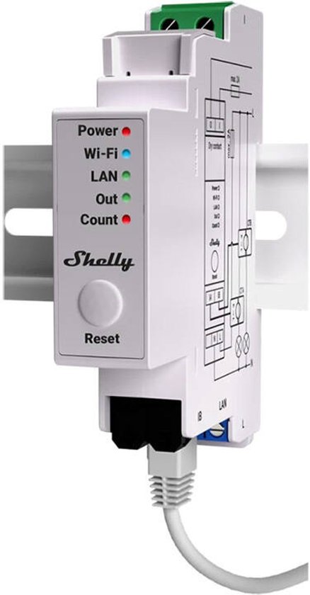 Shelly Shelly EM Gen3 -  1 X 50A CT Included  Elektriciteitsmeter Bluetooth Wifi 3344089