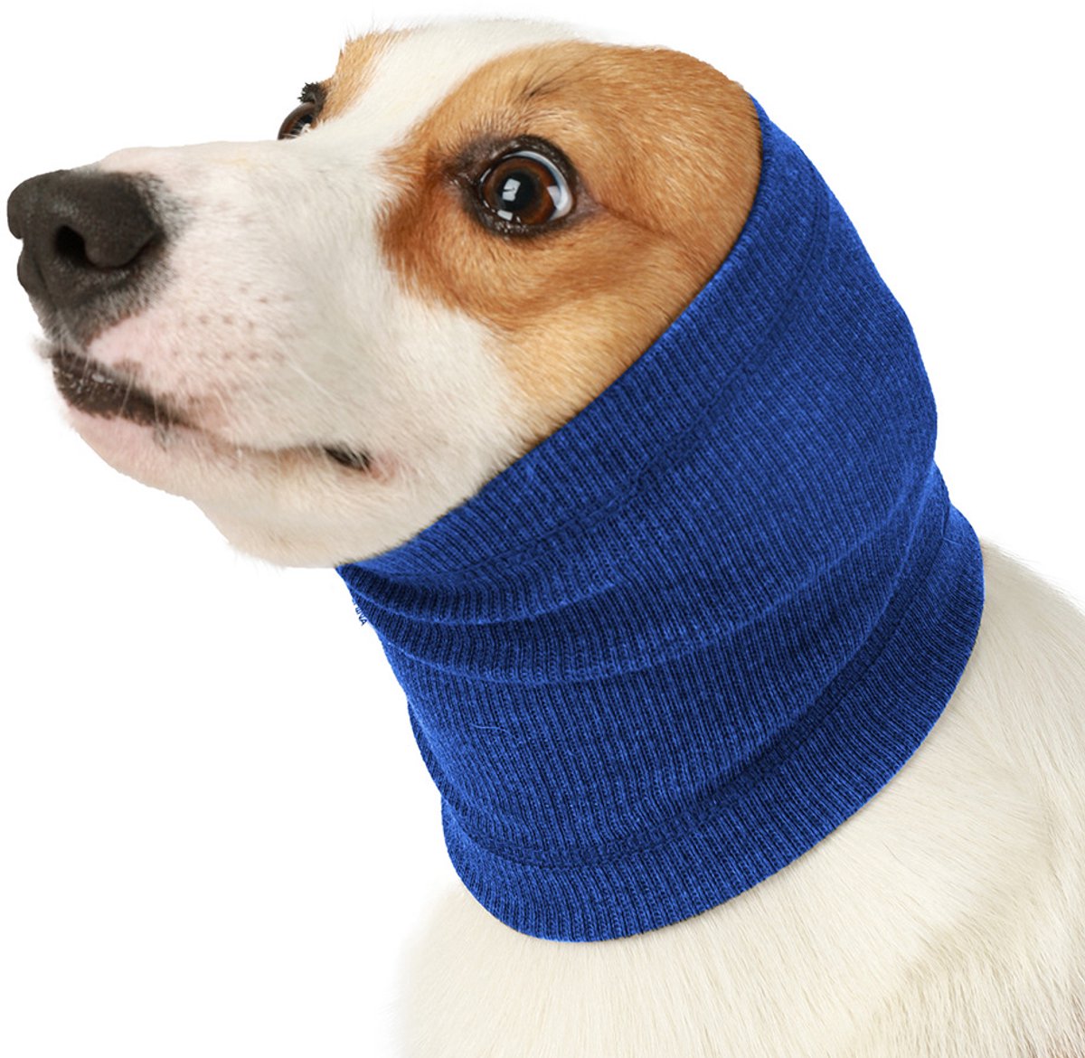 1-Pack - Kalmerende hoodie voor honden - Anti-schok geluidsreductie hoofddeksel - Speciaal voor lawaai/bad - Nek- en oorwarmer - Verlicht angst en kalmeert emoties - Hoofdbescherming voor huisdieren - Blauw