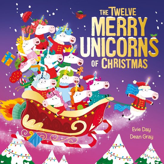 The Twelve Merry Unicorns of Christmas - cover