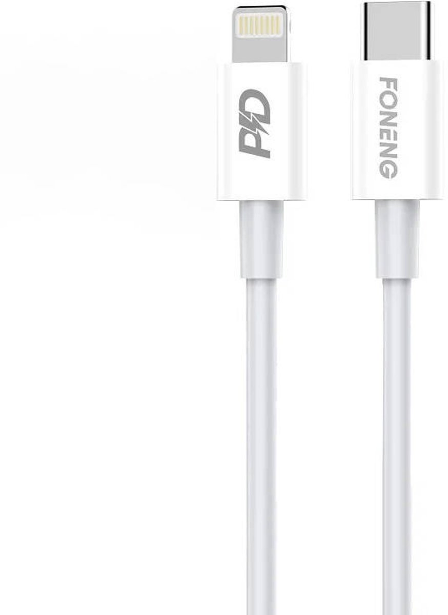 Foneng X31 Usb-C Naar Lightning-Kabel, 20W 1M (Wit)