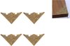 Set de protections d'angle Meubles anciens - Décoration en Messing - Armoire à bijoux en bois - Protection complète - Protection d'angle en métal - 4 pièces - Protection d'angle pour livres