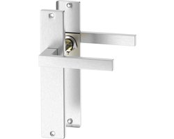 ERGO line Deurbeslag set Binnendeur - Cube - Deurkruk Roestvrij Staal RVS - met blind schild - Deurklink met schild