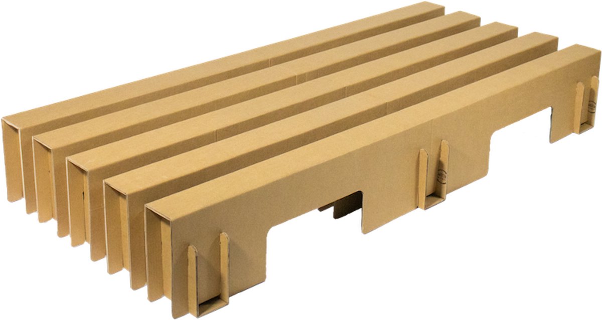 Kartonnen boog bed 80 x 200 cm / 2 lades - Tot 200kg per m2 - Kartent