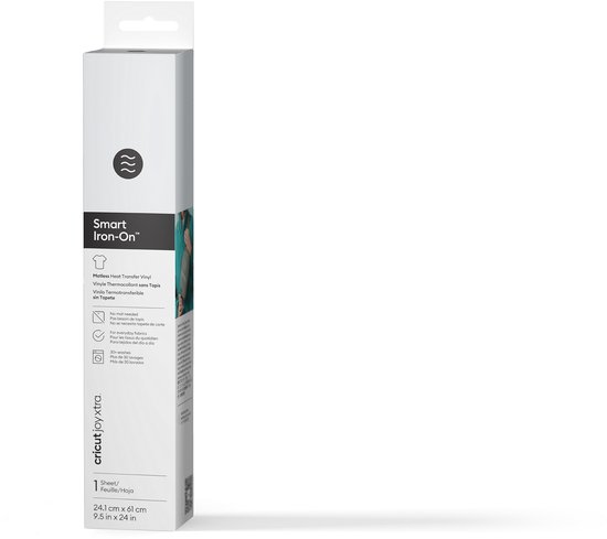 Emballage de Cricut Smart Iron-On blanc, 24,1 cm x 61 cm.