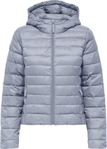 Tom Tailor Denim Gewatteerde lange jas met capuchon in effen design in