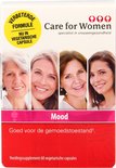 Doosje met vier lachende vrouwen, gele sticker met tekst.